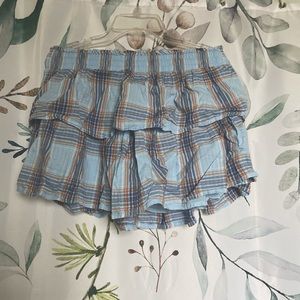 NWOT Aerie Plaid Ruffle Skirt XS